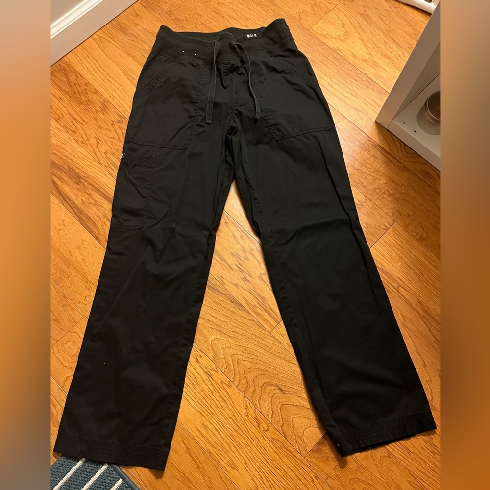 Small Koi Black Scrub Pants